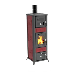 Lincar ALICE FORNO Wood Stove – 6.6 kW, Integrated Oven, Ceramic/Soapstone Finish