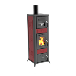 Stufa a legna LINCAR ALICE FORNO – 6,6 kW, forno integrato, rivestimento in ceramica/ollare
