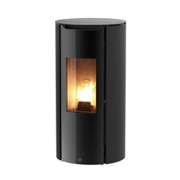 Jolly Mec CULT 5S 24V – Stufa a pellet 5 Stelle 8 kW, design tondo, tecnologia 24 Volt