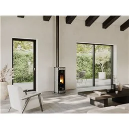 Jolly Mec BOTERO 2 5S 24V – 5‑Star Pellet Stove 8 kW, Modern Design, 24‑Volt Technology