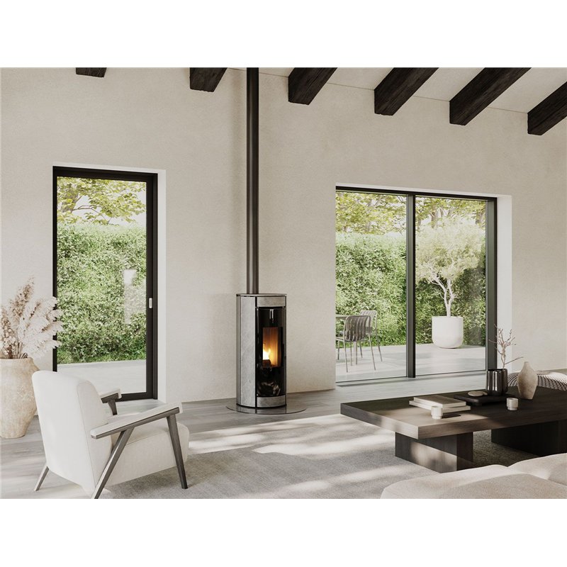 Jolly Mec BOTERO 2 5S 24V – 5‑Star Pellet Stove 8 kW, Modern Design, 24‑Volt Technology