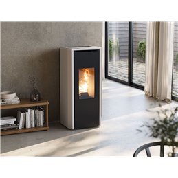 Jolly Mec PADDY 5S 24V – 5‑Star Pellet Stove 8 kW, Modern Grille‑Free Design, 24‑Volt, Ductable