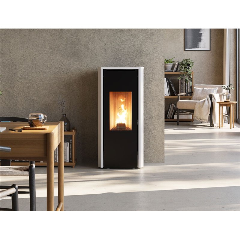 Jolly Mec PADDY 5S – Stufa a pellet 5 Stelle 10 kW, design moderno senza griglie, canalizzabile, Wi‑Fi di serie