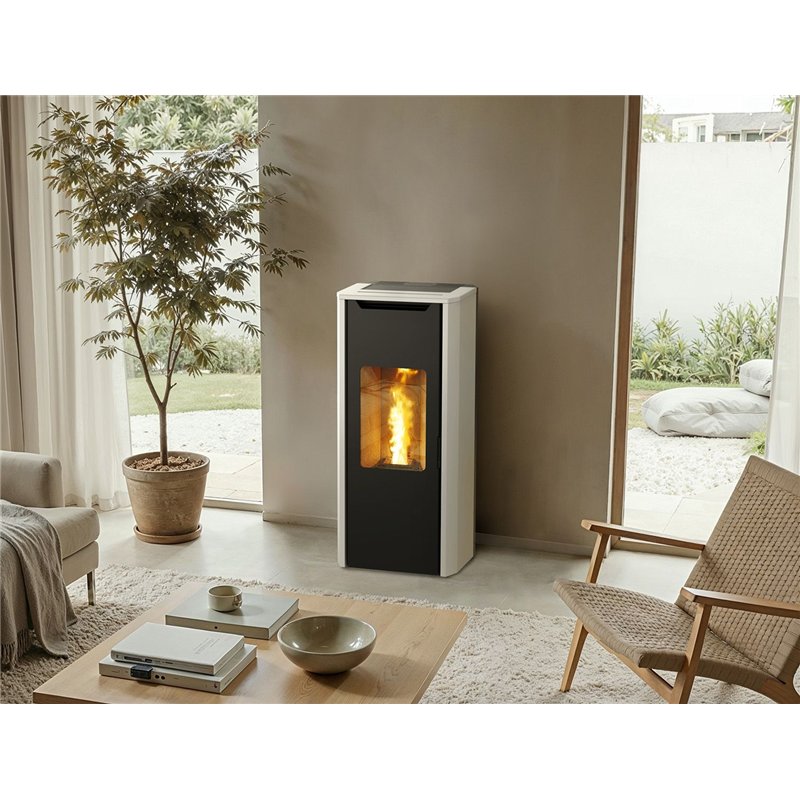 Jolly Mec PADDY 13 – Stufa a pellet 5 Stelle 13,4 kW, design moderno senza griglie, canalizzabile, tecnologia anti‑polveri