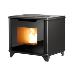 Jolly Mec PIXIE – 5‑Star Pellet Stove 6.8 kW, Compact Design, Ceramic or Steel Finish, Black Glass Top
