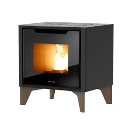 Jolly Mec PIXIE – 5‑Star Pellet Stove 6.8 kW, Compact Design, Ceramic or Steel Finish, Black Glass Top