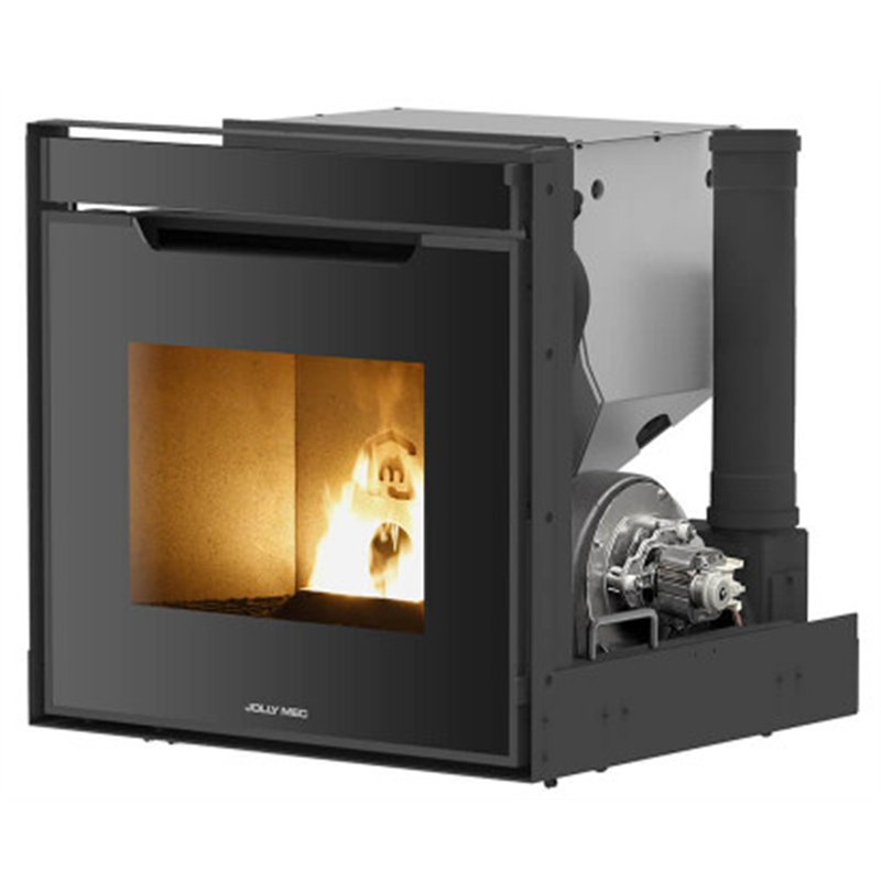 Jolly Mec SYNTHESIS 60 – Camino a pellet 5 Stelle 6,8 kW, compatto, ermetico, aria forzata