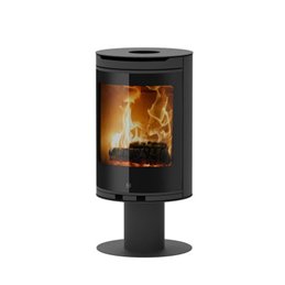 Jolly Mec CLIPPER-UP CT 5S – 5‑Star Wood Stove 6.5 kW, Round Design, Black Shady Glass