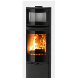 Jolly Mec CLIPPER J-COOK CT 5S – Stufa a legna con forno 5 Stelle 6,5 kW, design tondo, vetro Black Shady