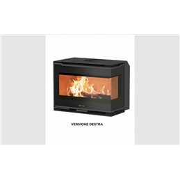 Jolly Mec QUICK CORNER 62 5S DX – Inserto camino a legna ad angolo 8,5 kW, 5 Stelle, convezione naturale o ventilazione forzata