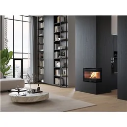 Jolly Mec QUICK CORNER 62 5S DX – Inserto camino a legna ad angolo 8,5 kW, 5 Stelle, convezione naturale o ventilazione forzata