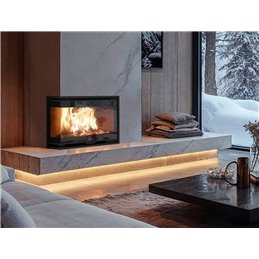 Jolly Mec QUICK CORNER 62 5S DX – 8.5 kW 5‑Star Corner Wood Fireplace Insert, Natural Convection or Forced Ventilation
