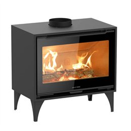 Jolly Mec QUADRO+ 68 5S STEEL – Stufa a legna modulare 10 kW, 5 Stelle, installazione a terra, sospesa o con panca portalegna