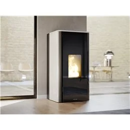 Jolly Mec DUKA 5S 19 kW – Termostufa a pellet idro 19 kW, 5 Stelle, VERTICAL AIR, kit idraulico integrato, Wi‑Fi