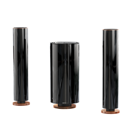 Moretti Design DOLBY – Stufa a pellet di design 10/12/14 kW, sistema Hi‑Fi, LED integrati, Magical Glass