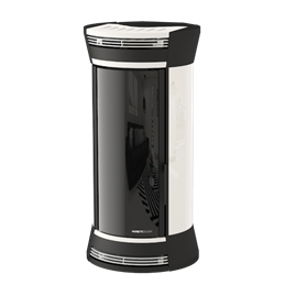 Moretti Design CLESSIDRA – Stufa a pellet MULTI‑ROOM® 9/10/12/14 kW, design Stone, Magical Glass, NO FAN