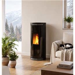Moretti Design HARMONY – MULTI‑ROOM® Pellet Stove 9/11/12/14 kW, Magical Glass, NO FAN, Glass Design