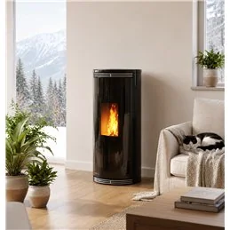 Moretti Design HARMONY – Stufa a pellet MULTI‑ROOM® 9/11/12/14 kW, Magical Glass, NO FAN, design in vetro