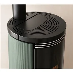 Moretti Design PLISSÉ – Stufa a pellet MULTI‑ROOM® 10/12/14 kW, vetro Plissé, canalizzabile, personalizzabile RAL