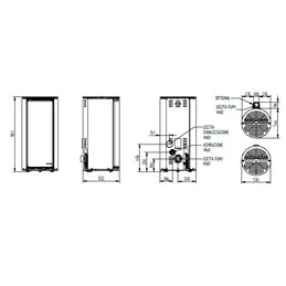 Moretti Design RELAX GLOBE – Stufa a pellet canalizzabile 7/9/11 kW, design cilindrico in vetro, Magical Glass