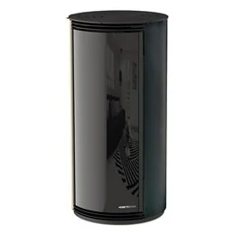 Moretti Design RELAX GLOBE – Stufa a pellet canalizzabile 7/9/11 kW, design cilindrico in vetro, Magical Glass
