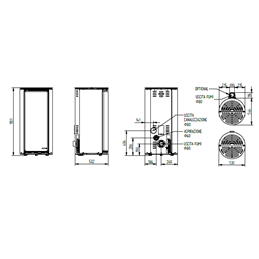 Moretti Design RELAX GLOBE – Stufa a pellet canalizzabile 7/9/11 kW, design cilindrico in vetro, Magical Glass