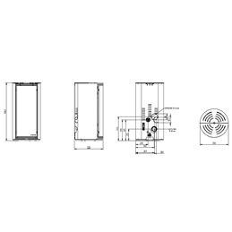 Moretti Design TRIFOLIUM – Stufa a pellet 10 kW compatta, design moderno in vetro, canalizzabile