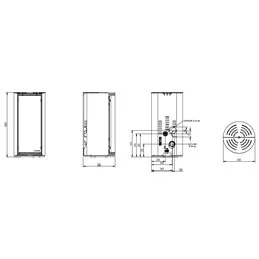 Moretti Design TRIFOLIUM – Stufa a pellet 10 kW compatta, design moderno in vetro, canalizzabile
