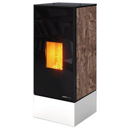 Moretti Design KUBIC – Stufa a pellet MULTI‑ROOM® 9/10/12/14 kW, canalizzabile, personalizzabile, 5 stelle ambientali