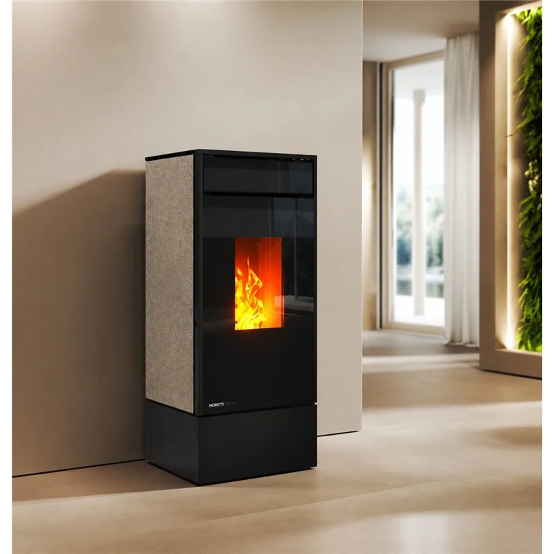 Moretti Design KUBIC – MULTI‑ROOM® Pellet Stove 9/10/12/14 kW, Ductable, Fully Customizable