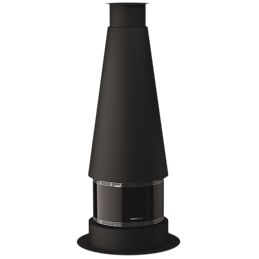 Moretti Design CENTER ROOM – 12 kW Central‑Room Pellet Stove, 270° Rotating Design, Magical Glass
