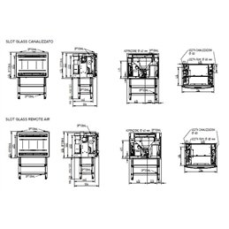 Moretti Design SLOT GLASS 7 – Inserto a pellet da incasso 12 kW, vetro magico larghezza 736mm