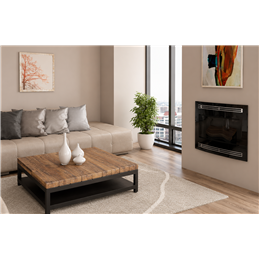 Moretti Design SLOT GLASS 7 – 7 kW Built‑In Pellet Insert, Magical Glass, Double Inox Trittico