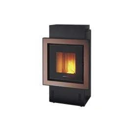 Moretti Design FULL HYBRID – 3‑Energy Stove (Pellet / Wood / Electric), 14 kW, Cast‑Iron Interior