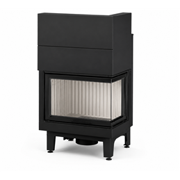 Moretti Design C 15 WOOD LDX/SX 55 S5 – Monoblocco a legna 18 kW con porta scorrevole e funzionamento a porta aperta