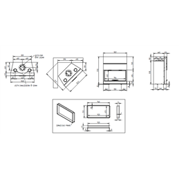 Moretti Design C 17 WOOD 9155 S5 – 26 kW Wood Fireplace Insert with Sliding Door and All‑Glass Front