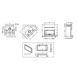 Moretti Design C 17 WOOD 9155 S5 – 26 kW Wood Fireplace Insert with Sliding Door and All‑Glass Front