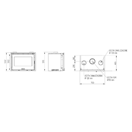 Moretti Design KORIN 700 – 11 kW Wood Insert with Refractory Firebox and Ductable Ventilation