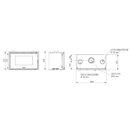 Moretti Design KORIN 1000 – 11 kW Wood Insert with Large Firebox and Ductable Ventilation