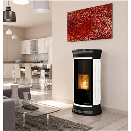 Moretti Design CLESSIDRA WOOD – 13 kW Wood Stove with NO FAN System and Ceramic Top