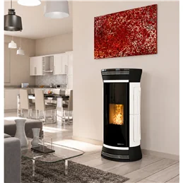 Moretti Design CLESSIDRA WOOD – 13 kW Wood Stove with NO FAN System and Ceramic Top