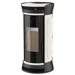 Moretti Design CLESSIDRA WOOD – Stufa a legna 13 kW NO FAN con top in ceramica 