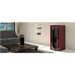 Moretti Design ELEGANCE WOOD – 13 kW Wood Stove with Ceramic Top, Magic Glass and All Style Aesthetic Kit