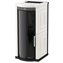 Moretti Design ELEGANCE WOOD – Stufa a legna 13 kW con top in ceramica, vetro magico e kit estetico All Style