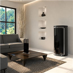Moretti Design ERGONOMIC WOOD – Stufa a legna 13 kW NO FAN con vetro curvo e top in ceramica
