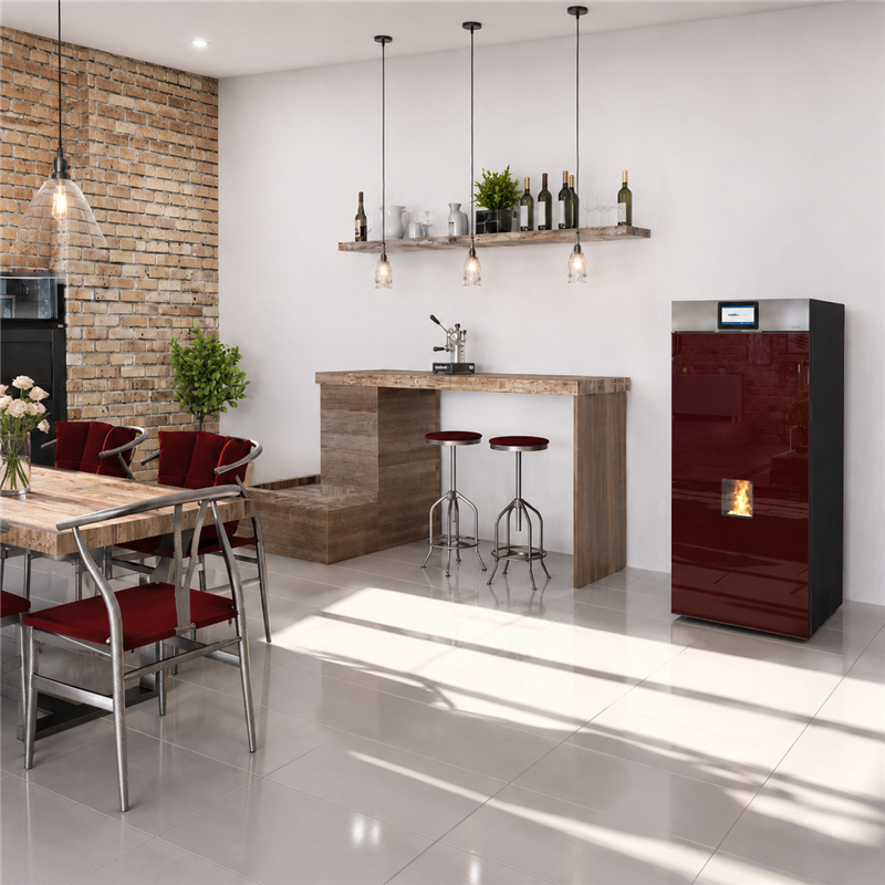 Moretti Design TECNIKA FOR HOME – Caldaia a pellet AQUA 34/30/26/22 kW con Smart Motherboard, All Clean e Wi‑Fi