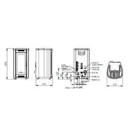 Moretti Design PRESTIGE – AQUA Pellet Thermostove 26–34 kW with Magic Glass