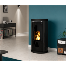 Moretti Design EXCLUSIVE GLASS – Termostufa a pellet AQUA 26/30/34 kW con Magic Glass e Silent Plus