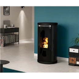 Moretti Design EXCLUSIVE GLASS – Termostufa a pellet AQUA 26/30/34 kW con Magic Glass e Silent Plus