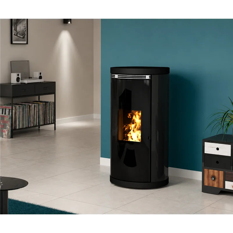 Moretti Design EXCLUSIVE GLASS – AQUA Pellet Thermostove 26–34 kW with Magic Glass